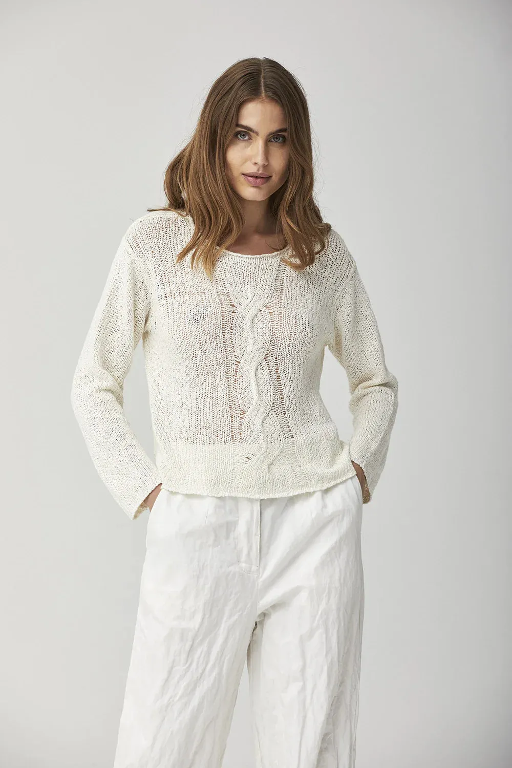 Luxury Knit Pullover - Natural