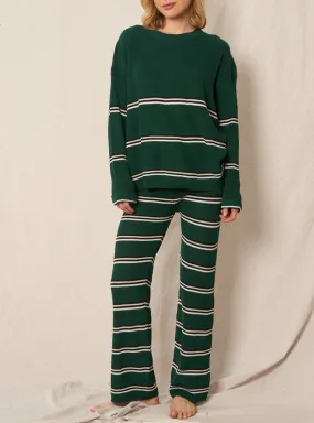 Mackenzie Green Multi Striped Sweater Set