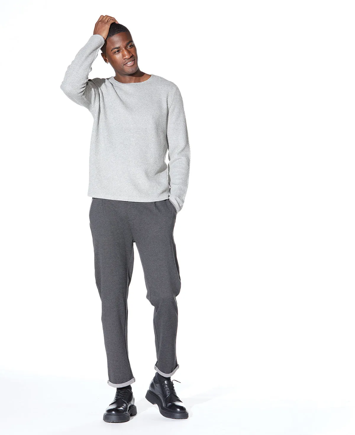 Massimo Crewneck Sweater (Heather Gray)