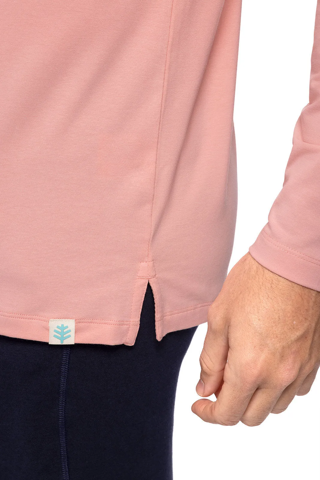 Men's Coppitt Long Sleeve Weekend Polo  |  Peachy Pink