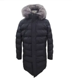 Men's Genuine Silver Fox Fur DuPont™ Sorona® Fill Coat