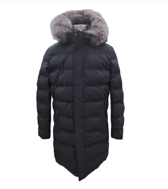 Men's Genuine Silver Fox Fur DuPont™ Sorona® Fill Coat