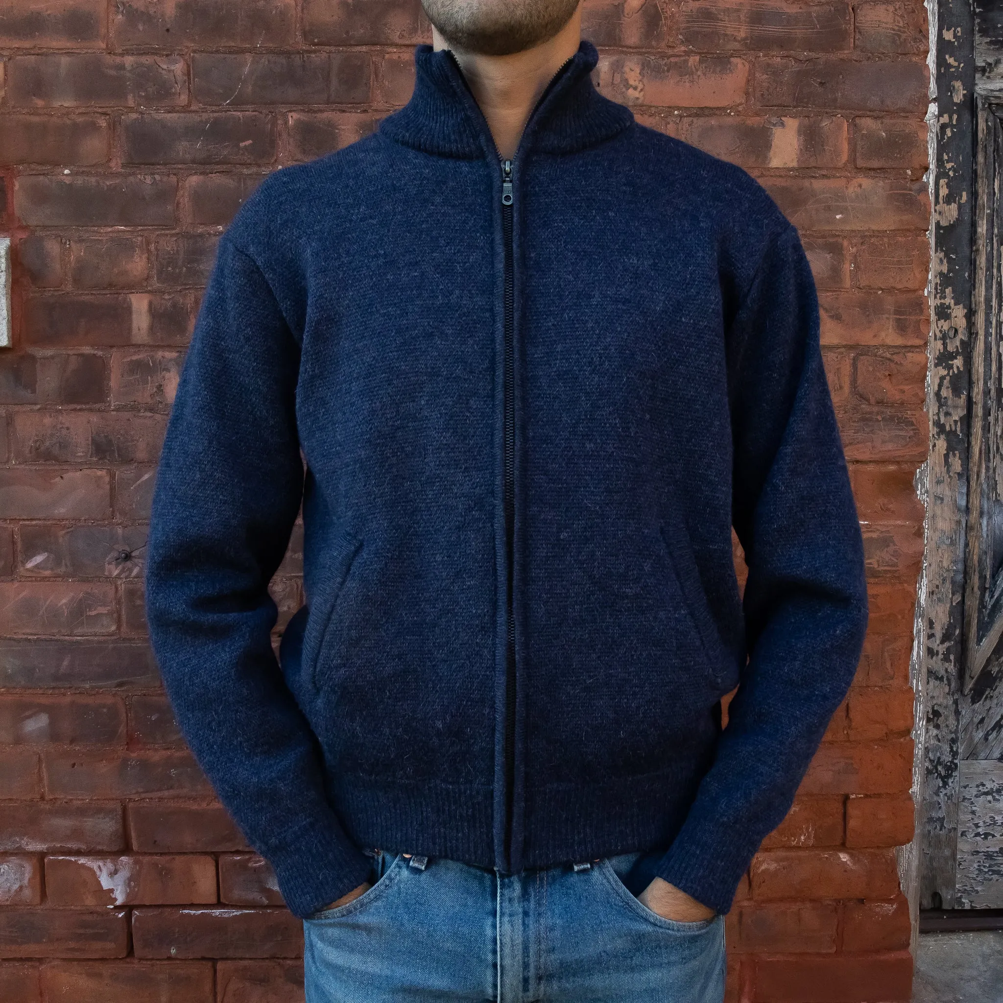 Men's Heavyweight Full-Zip Alpaca Jacket