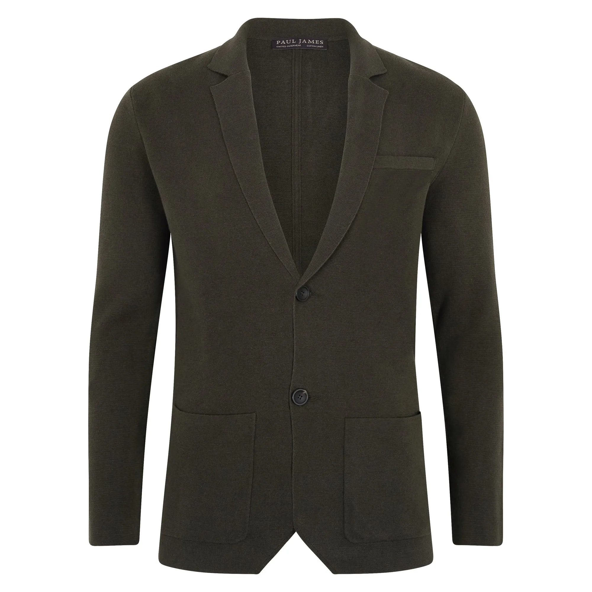 Mens Lightweight Organic Cotton Linen Knitted Blazer