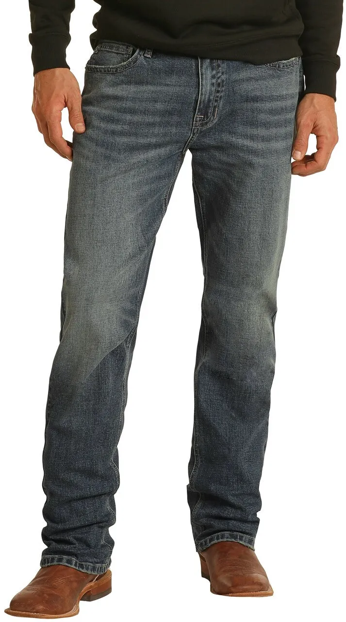 Men's Rock & Roll Hooey Relaxed Fit Stretch Stackable Bootcut Jean