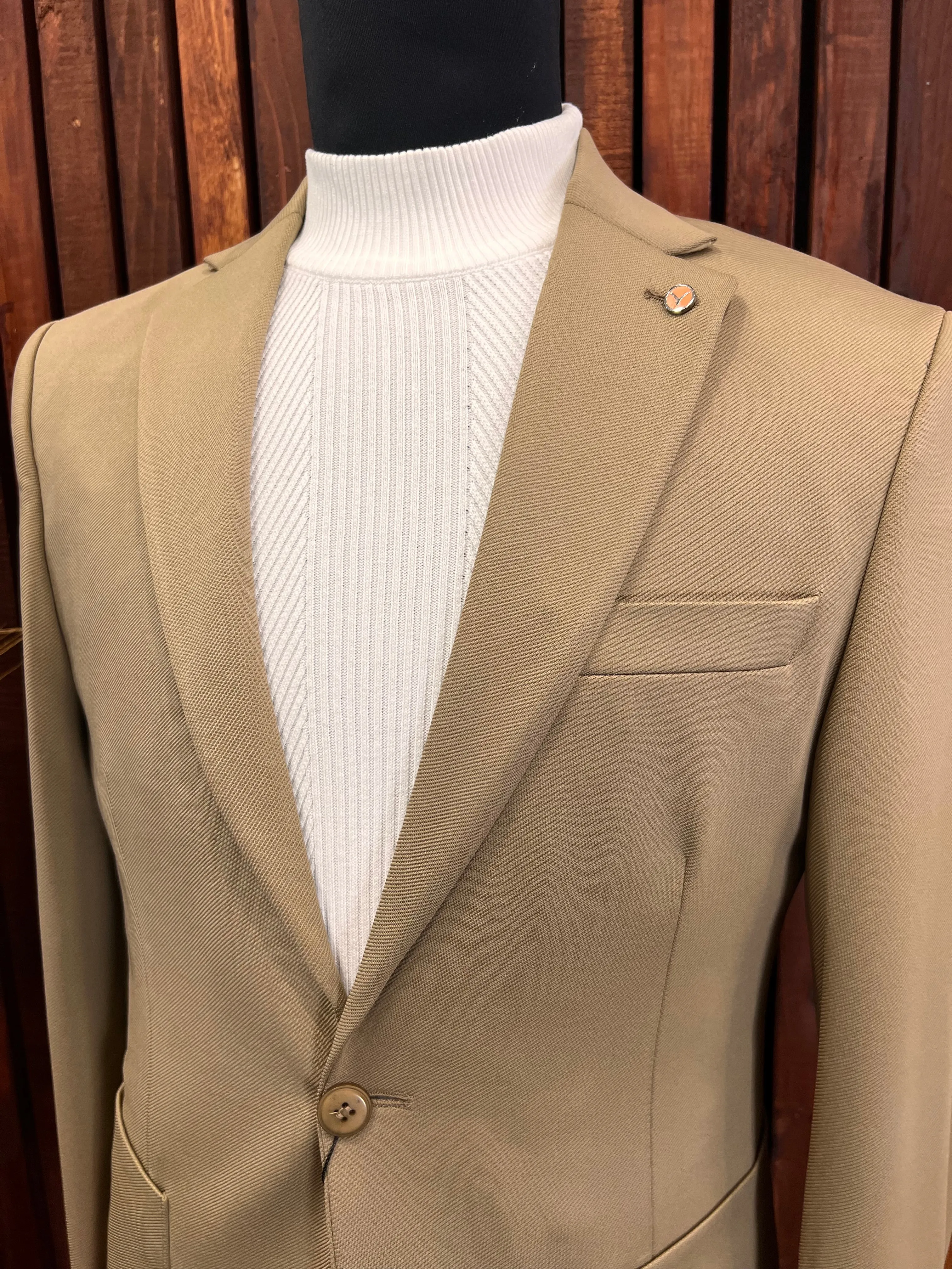 Men’s Slim Fit Tan / Camel Color Blazer | Sport Jacket