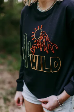 MER101 - Wild Toothbrush Embroidery Sweatshirt - Black