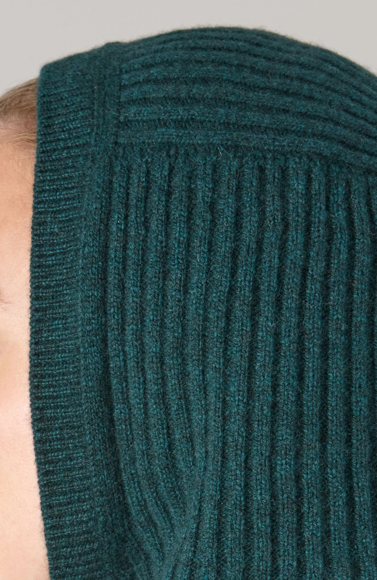 Merino Cashmere Ribbed Balaclava