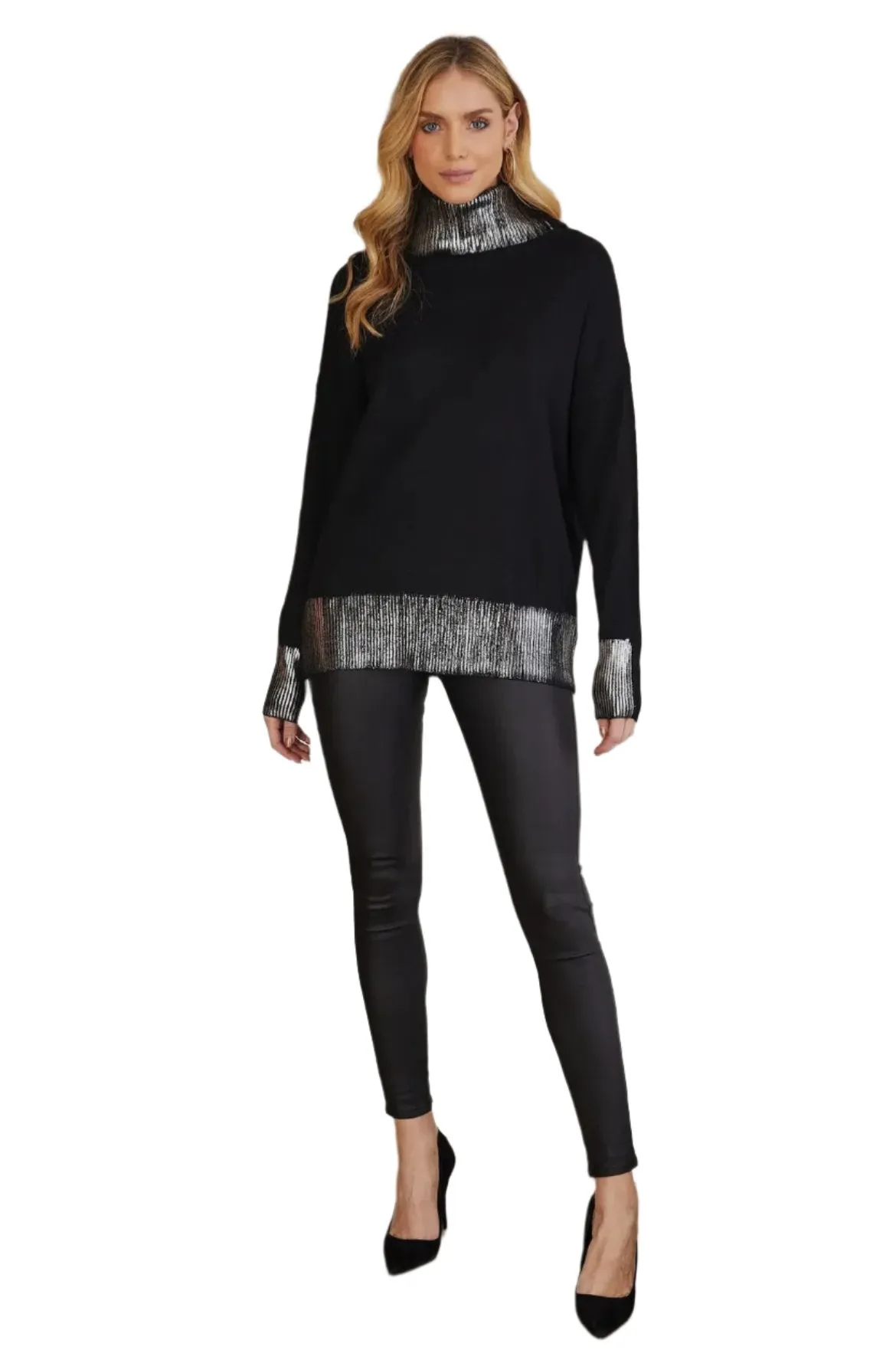 Metallic Foil Sweater Knit