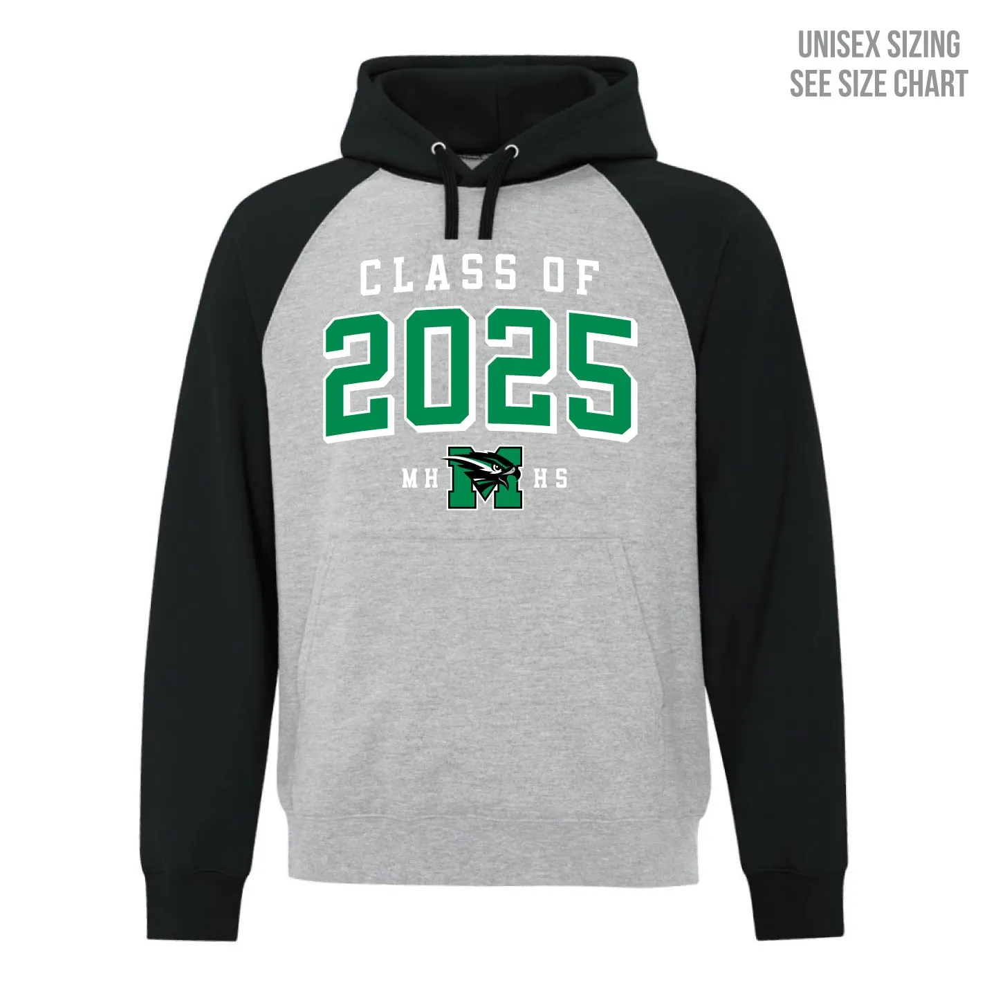 MHHS Grad 2025 Two-Tone Pullover Unisex Hoodie (MHG25T001-F2550)