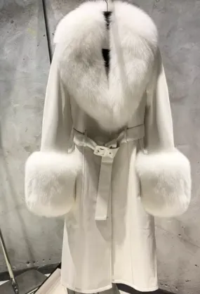 “Michigan” Leather and Fur Trench Coat