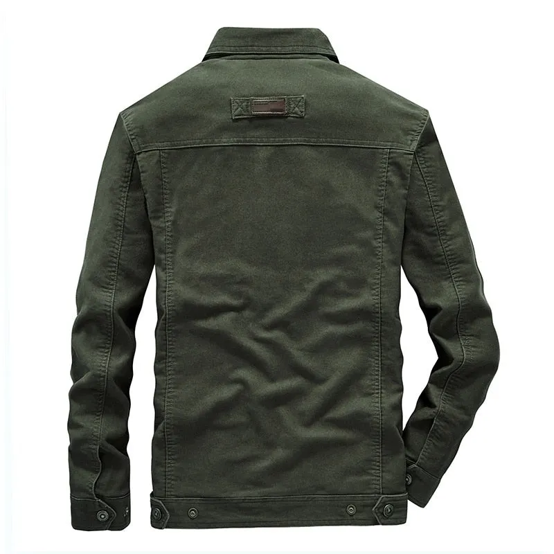 Military Style Salute Folded Collar Jacket