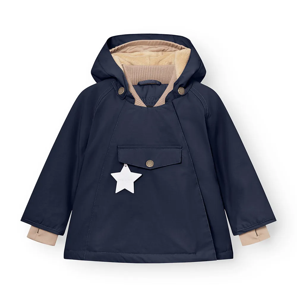 MINI A TURE Wool Fleece-Lined Jacket with Removable Hood