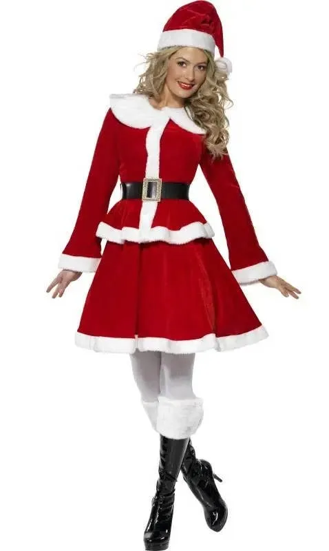 Miss Santa Womens Plus Size Christmas Costume