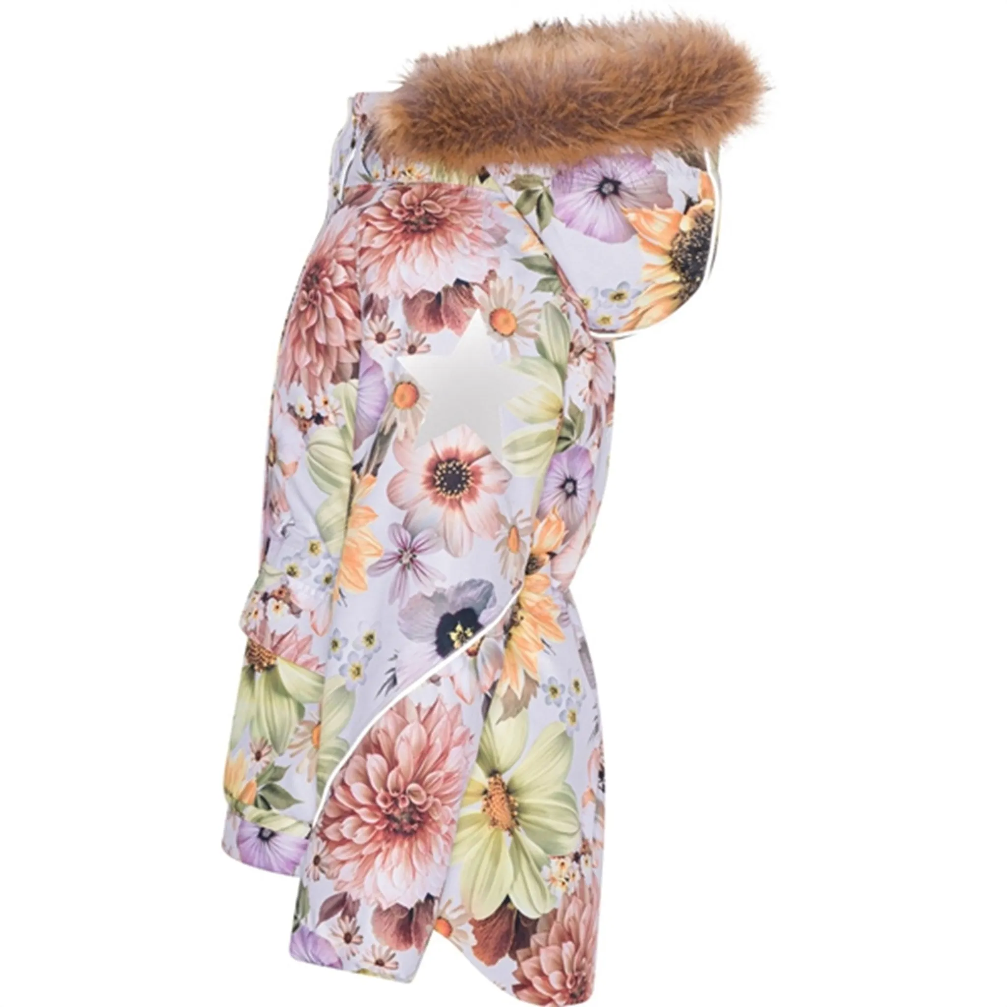 Molo Retro Flowers Cathy Fur Jacket