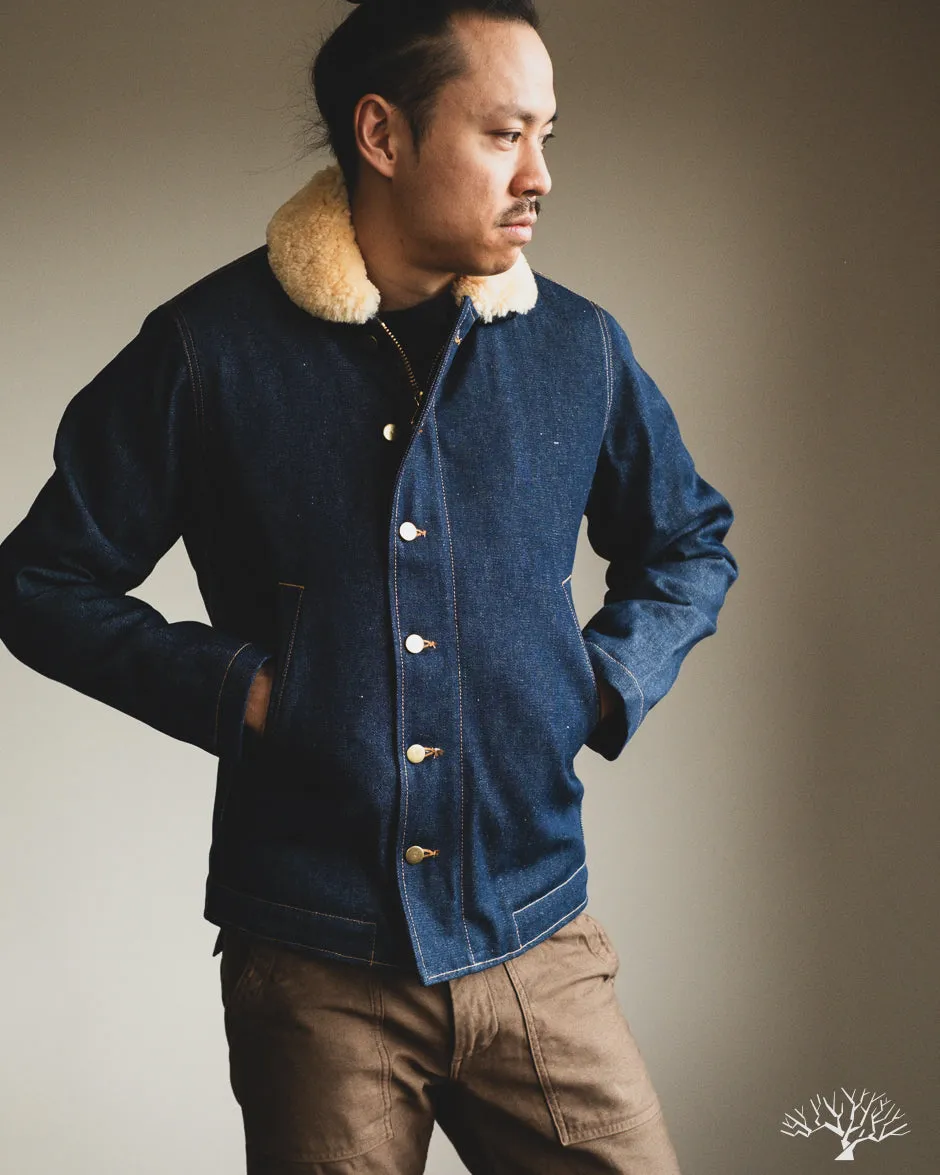 N-1 Deck Jacket - Denim Gold Mouton