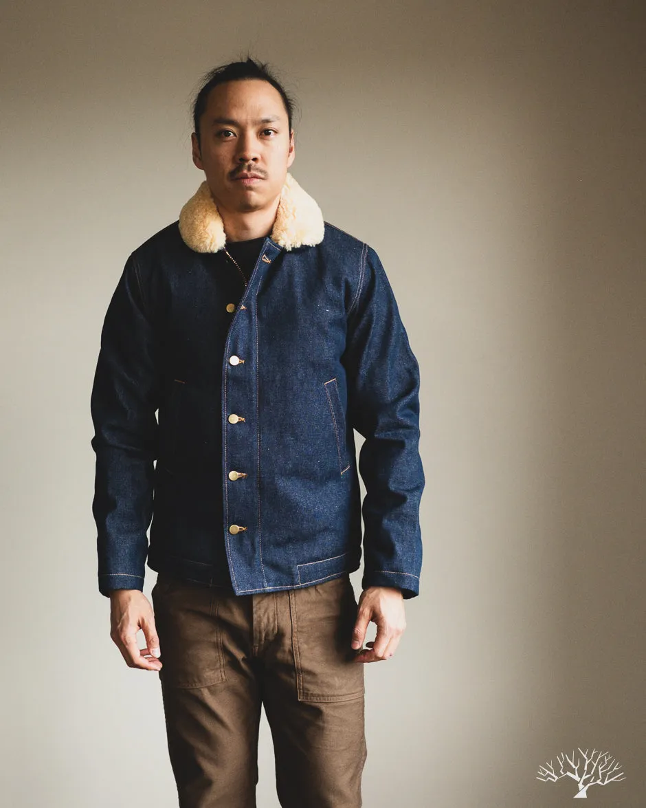 N-1 Deck Jacket - Denim Gold Mouton