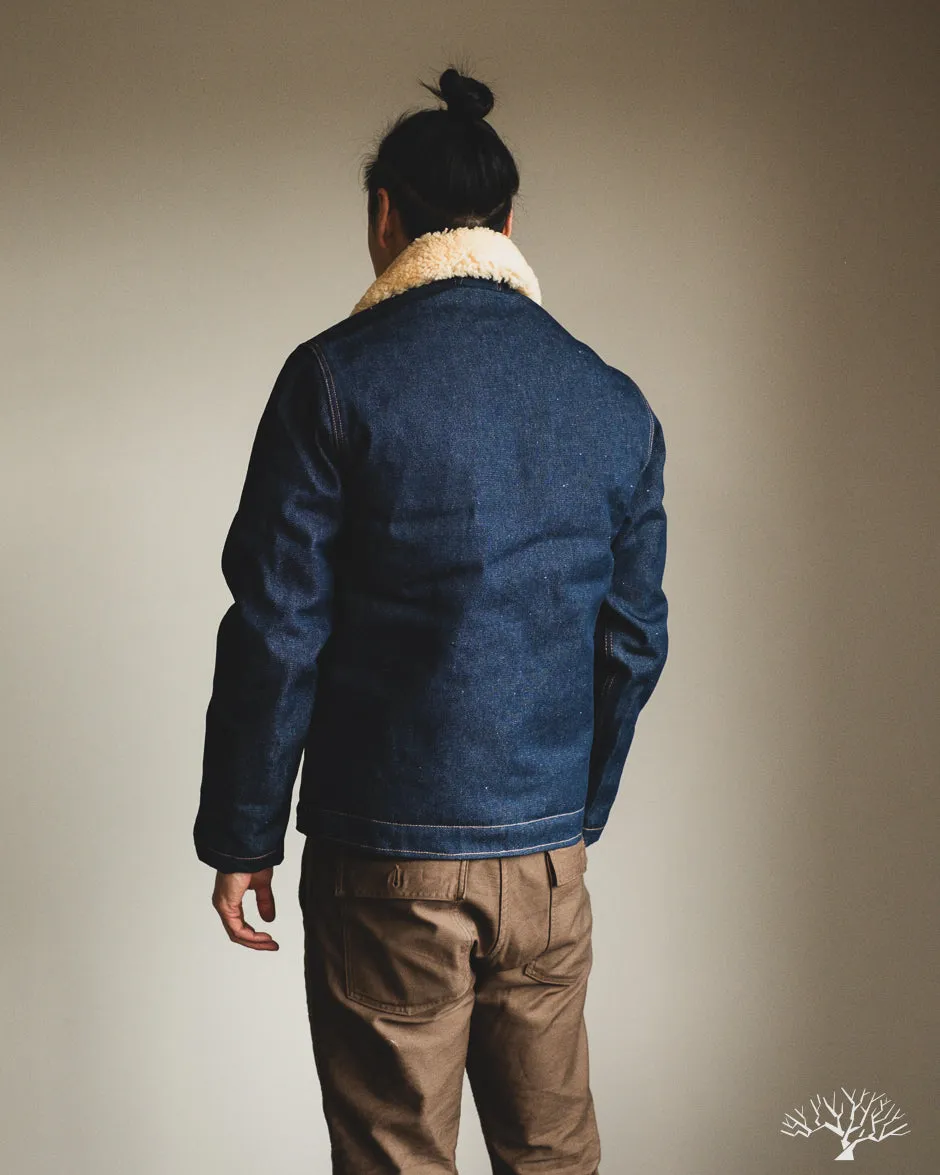 N-1 Deck Jacket - Denim Gold Mouton