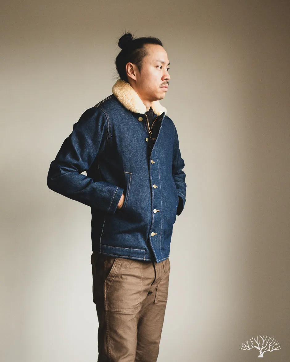 N-1 Deck Jacket - Denim Gold Mouton