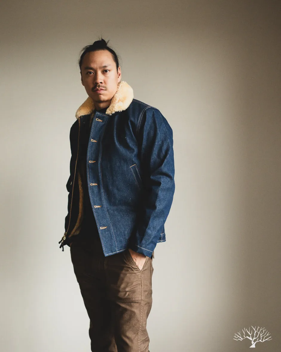 N-1 Deck Jacket - Denim Gold Mouton