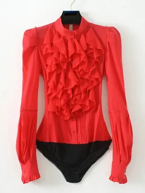 Natalie Ruffles Bodysuit Shirt