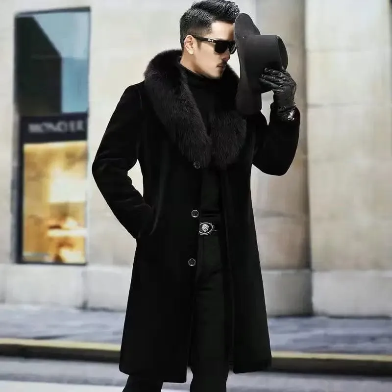 New imitation fox fur grass oversized plush men's coat,  autumn and winter  Jacket