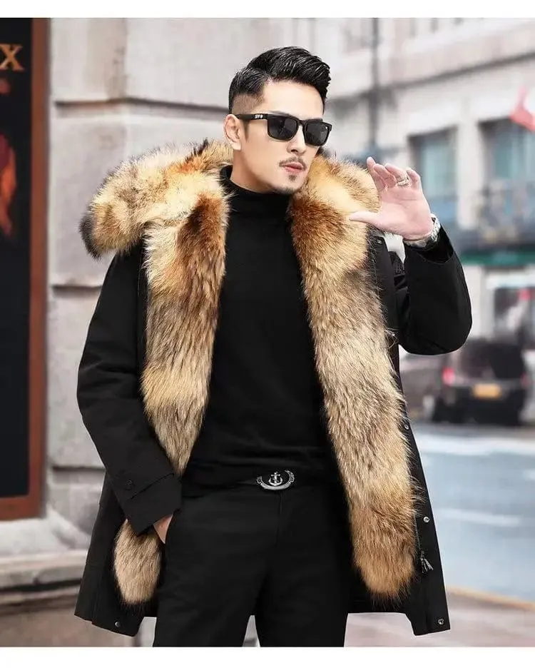 New imitation fox fur grass oversized plush men's coat,  autumn and winter  Jacket