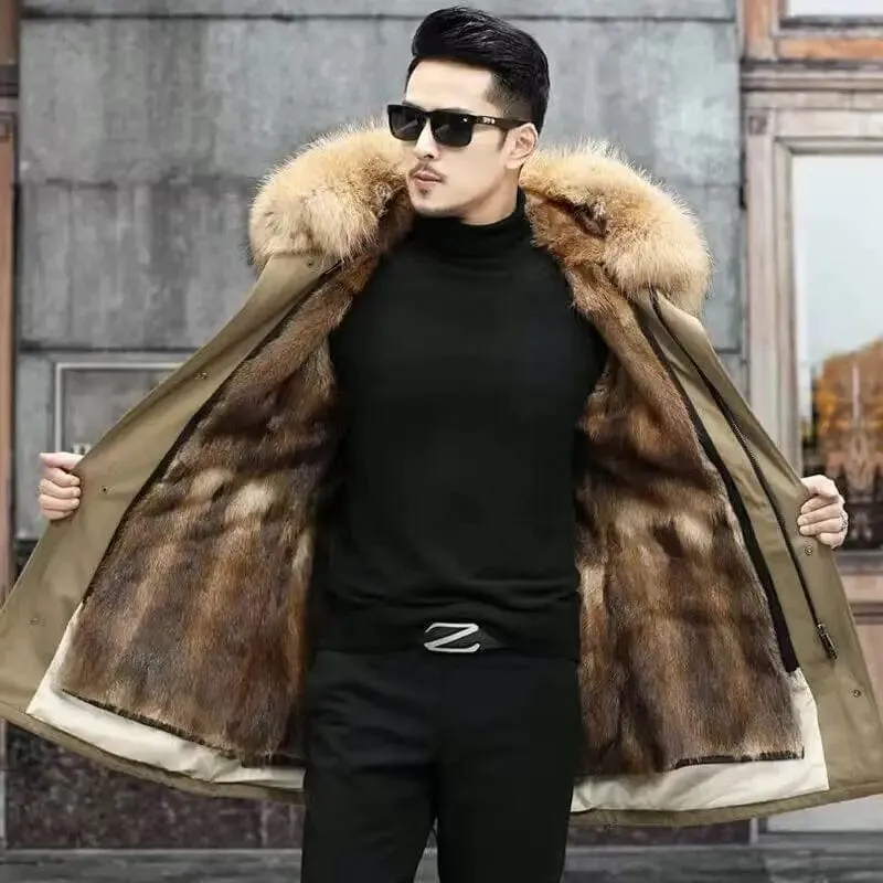 New imitation fox fur grass oversized plush men's coat,  autumn and winter  Jacket