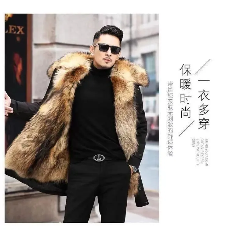 New imitation fox fur grass oversized plush men's coat,  autumn and winter  Jacket