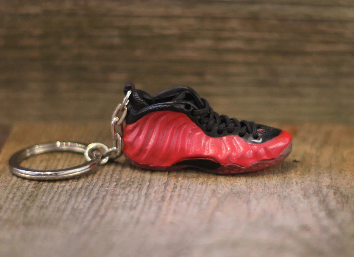 Nike Air Foamposite One Metallic Red Sneaker Keychain