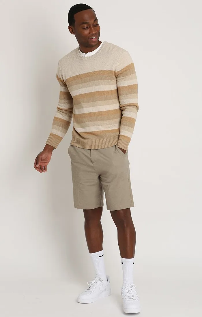 Ombre Striped Crewneck Sweater