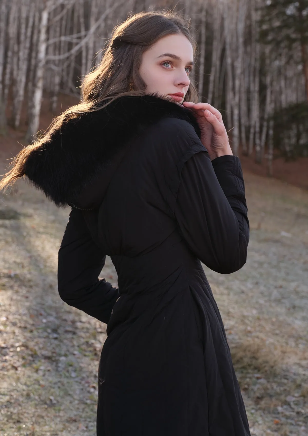 Paper Feather Down Coat(Black)