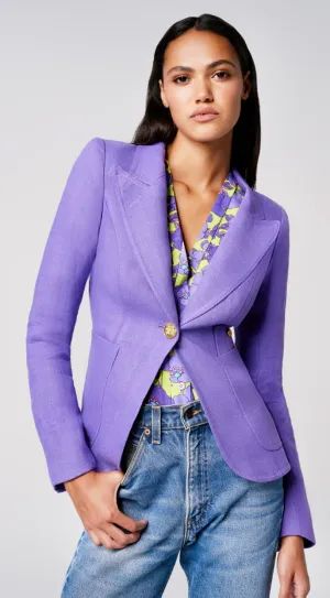 PATCH POCKET DUCHESS BLAZER W/ ELBOW PATCH IN VIOLET