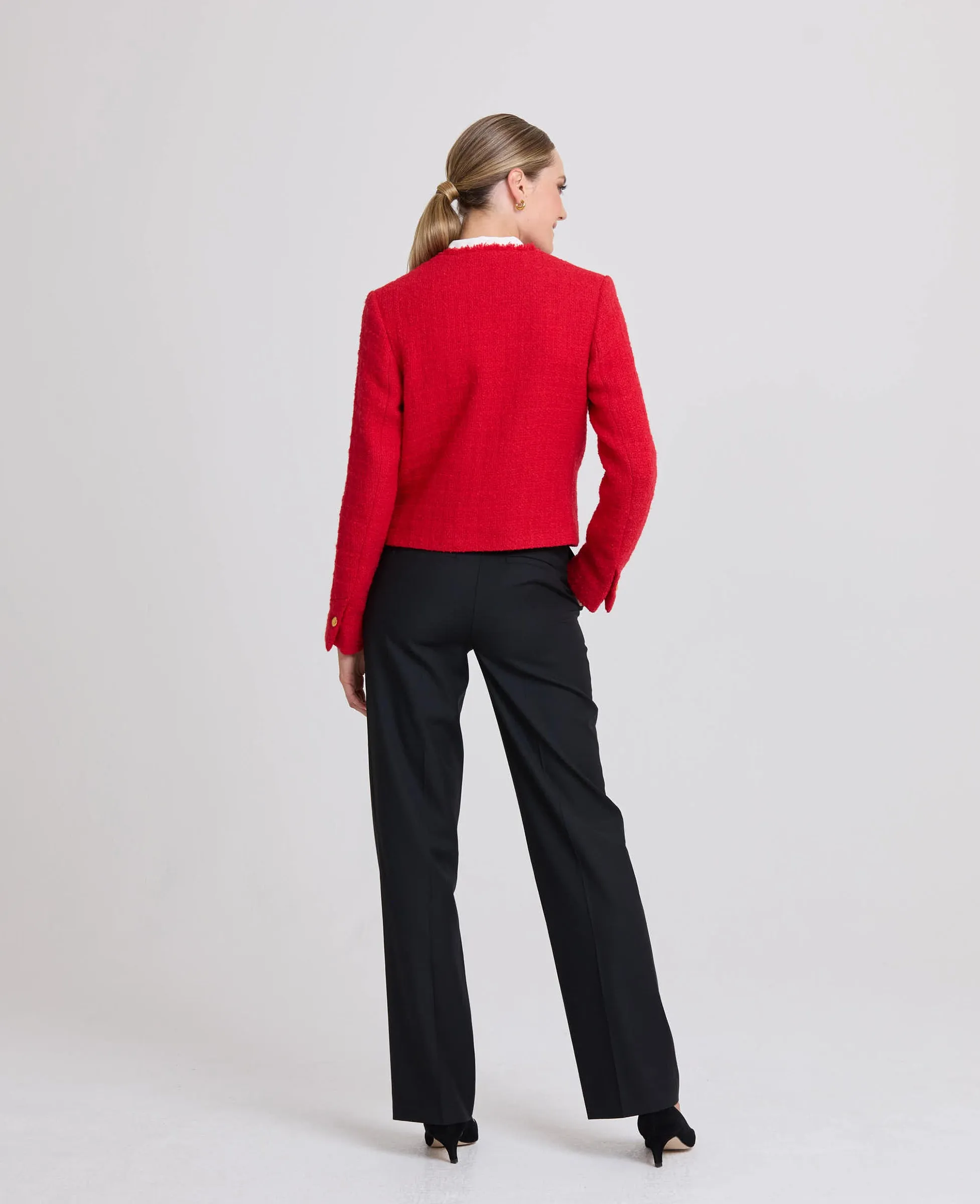 Pauline Cropped Wool Blend Boucle Jacket