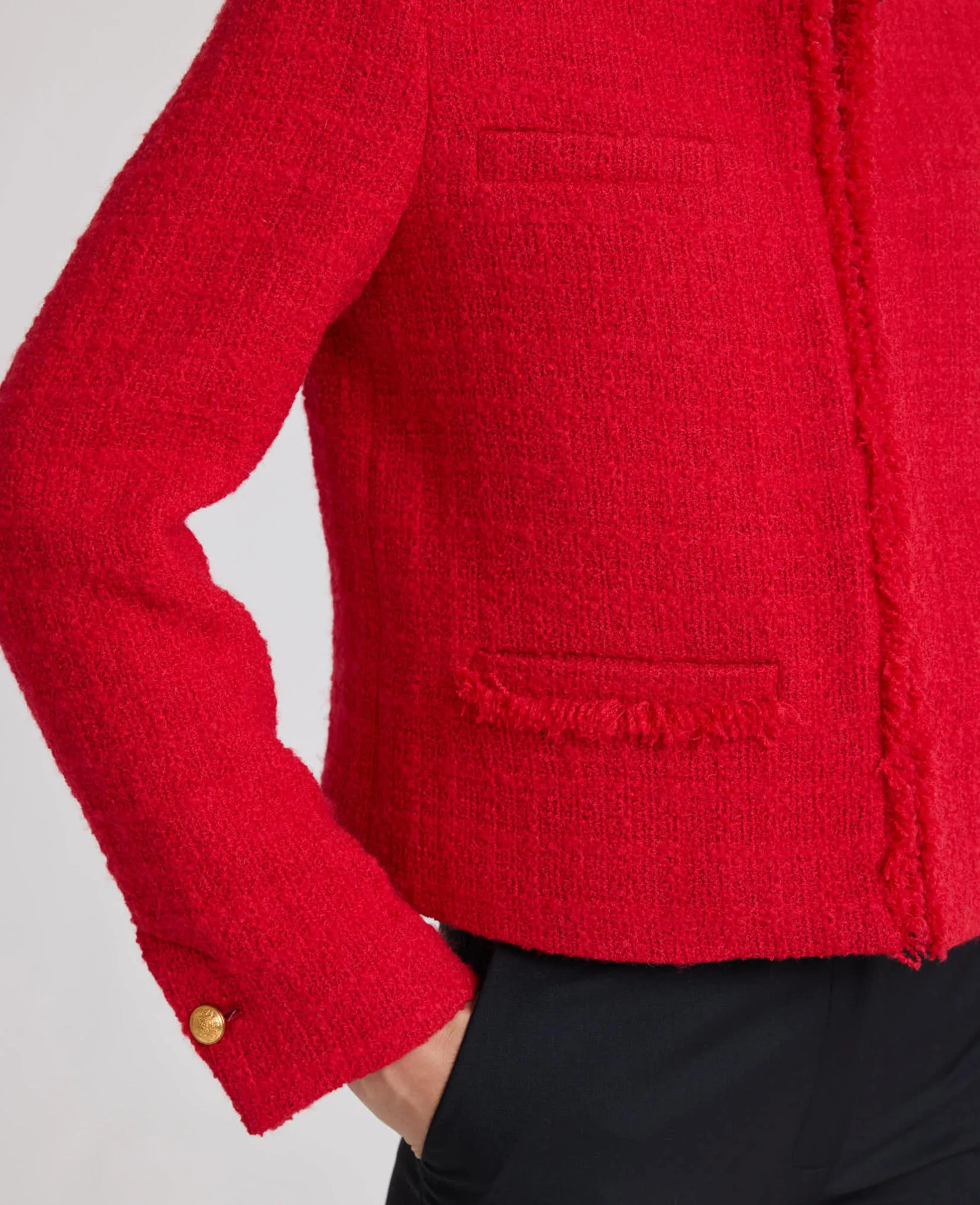 Pauline Cropped Wool Blend Boucle Jacket