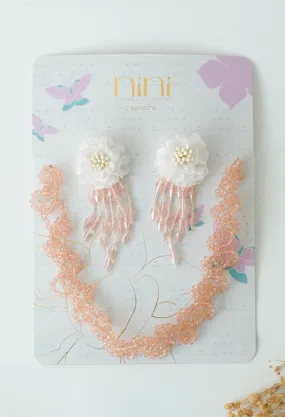 PERANAKAN Beaded Earrings & Necklace - Roselle