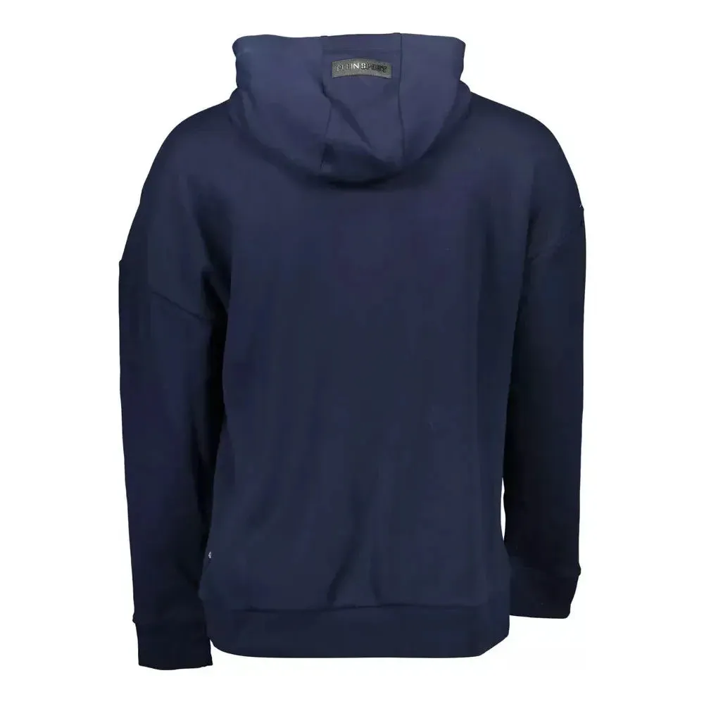 Plein Sport Blue Cotton Men Sweater