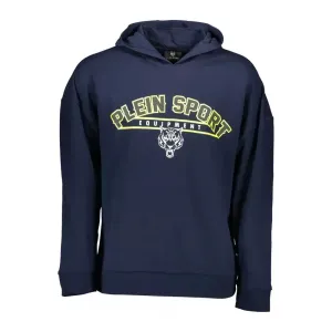 Plein Sport Blue Cotton Men Sweater