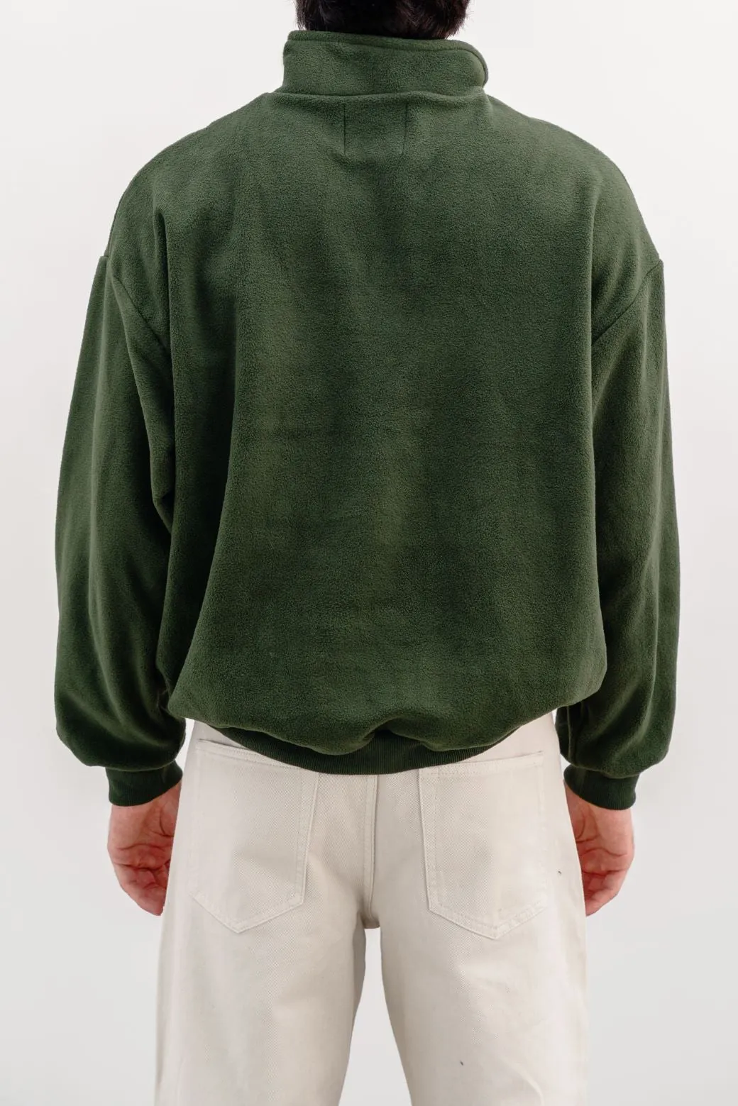 PLUSH PULL-OVER WITH SHORT ZIPPER