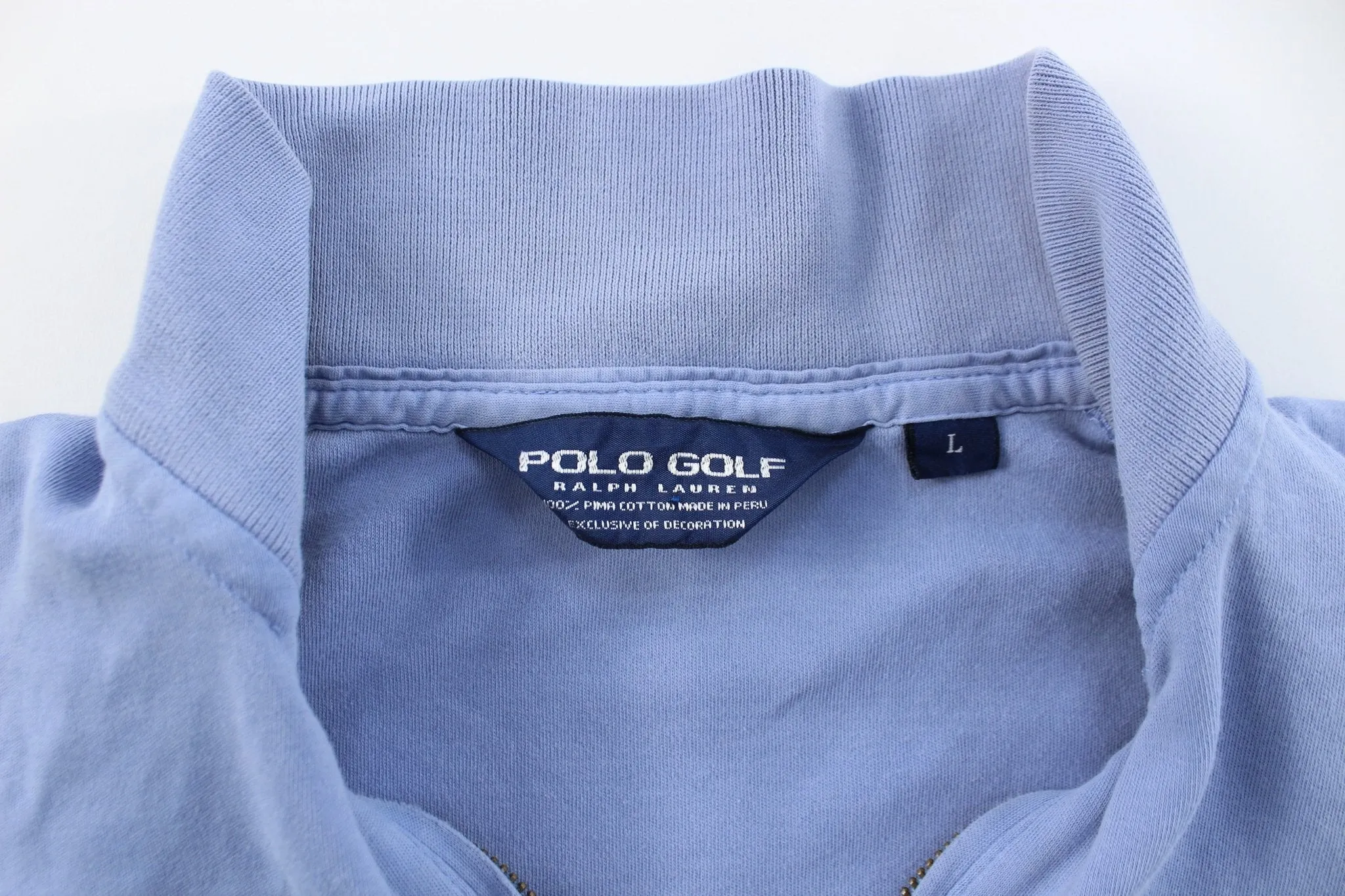 Polo by Ralph Lauren Embroidered Logo Blue Sweater