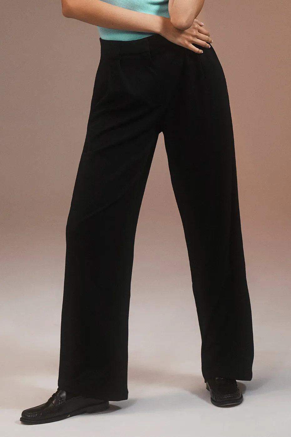 Ponte/Winter Wool L'Amour Trouser - Black