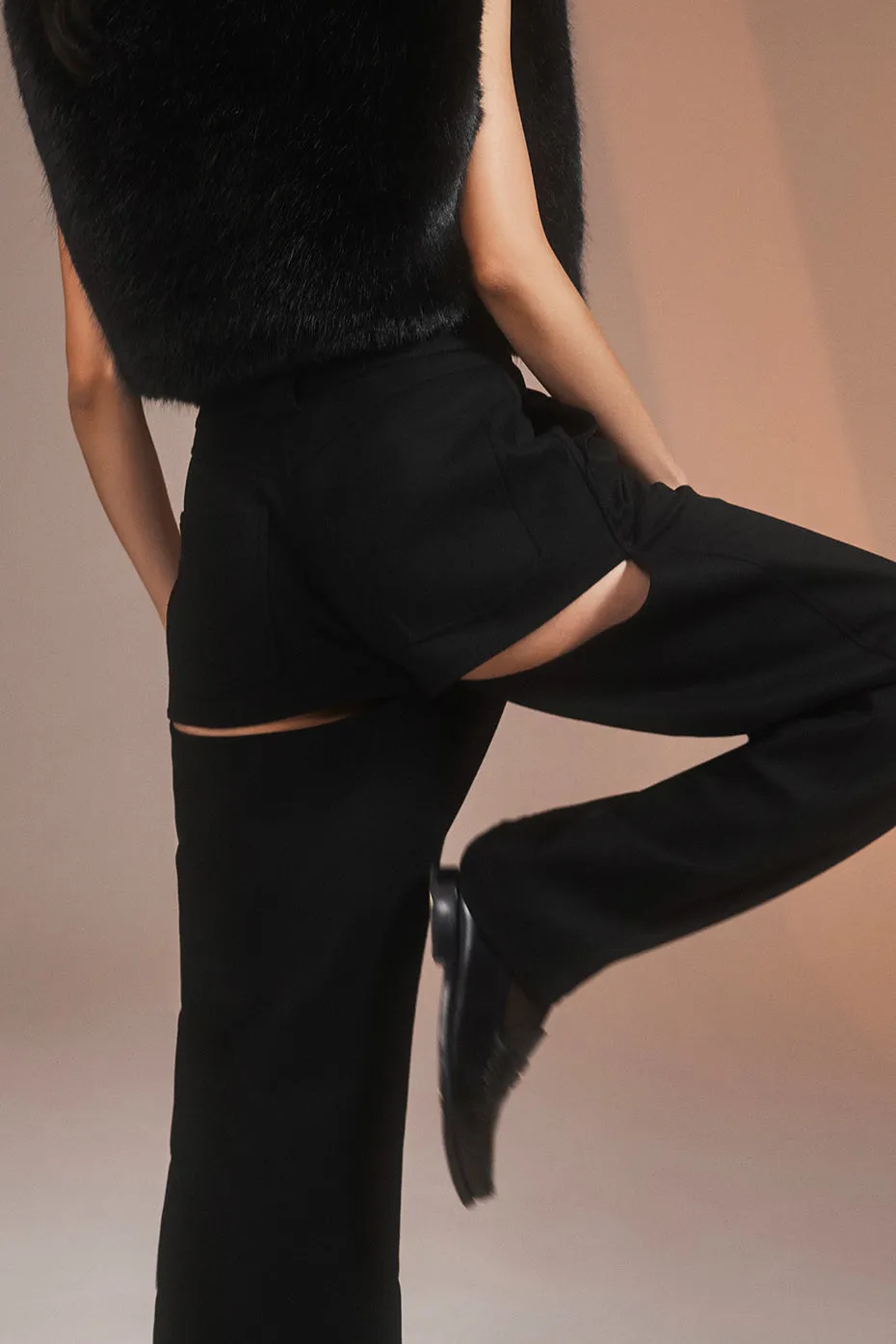 Ponte/Winter Wool L'Amour Trouser - Black