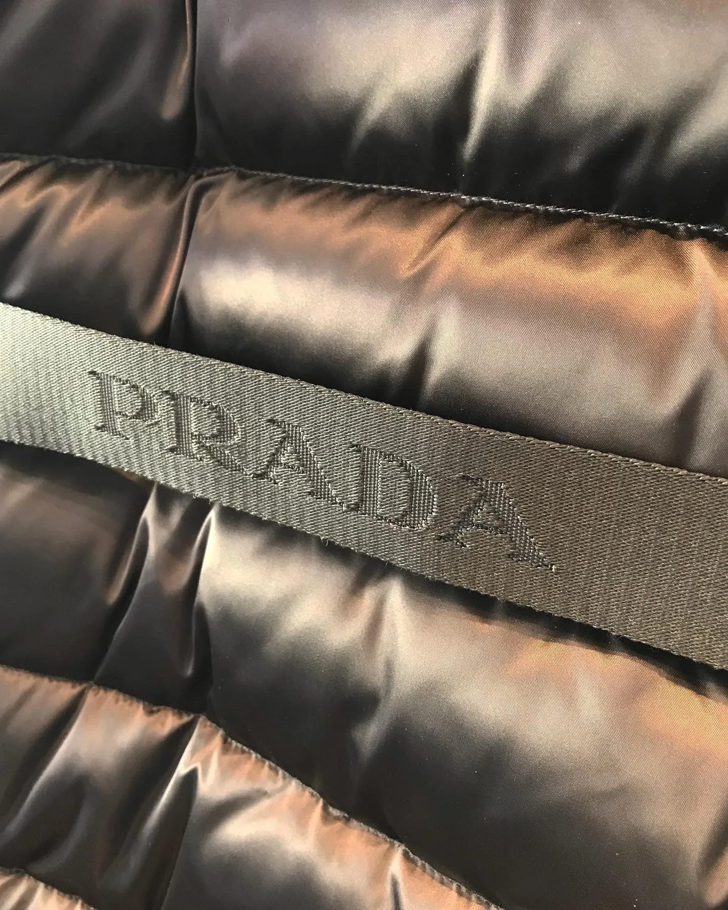 PRADA Puffer Down Coat With Silver Fox Fur Collar and Detachable Hood