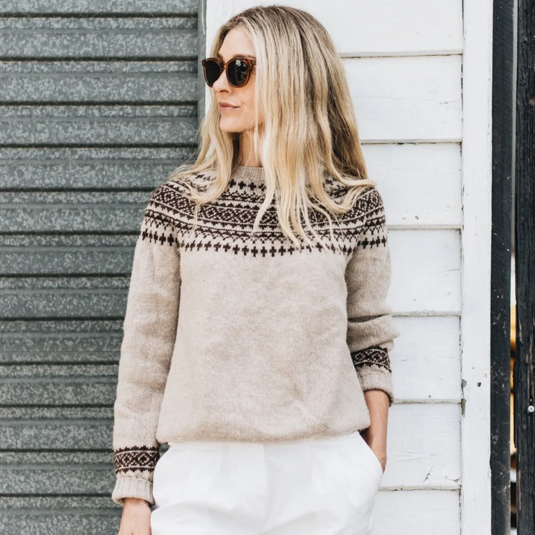 Pure Wool Fair Isle Knit | Oatmilk