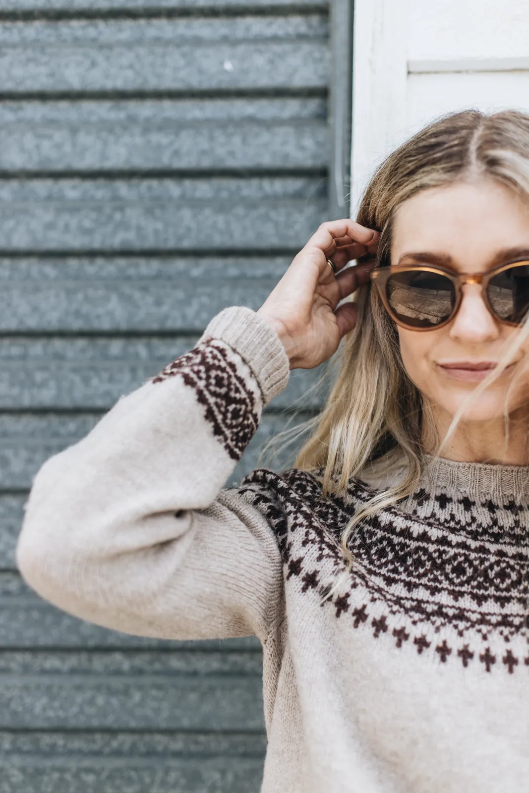 Pure Wool Fair Isle Knit | Oatmilk