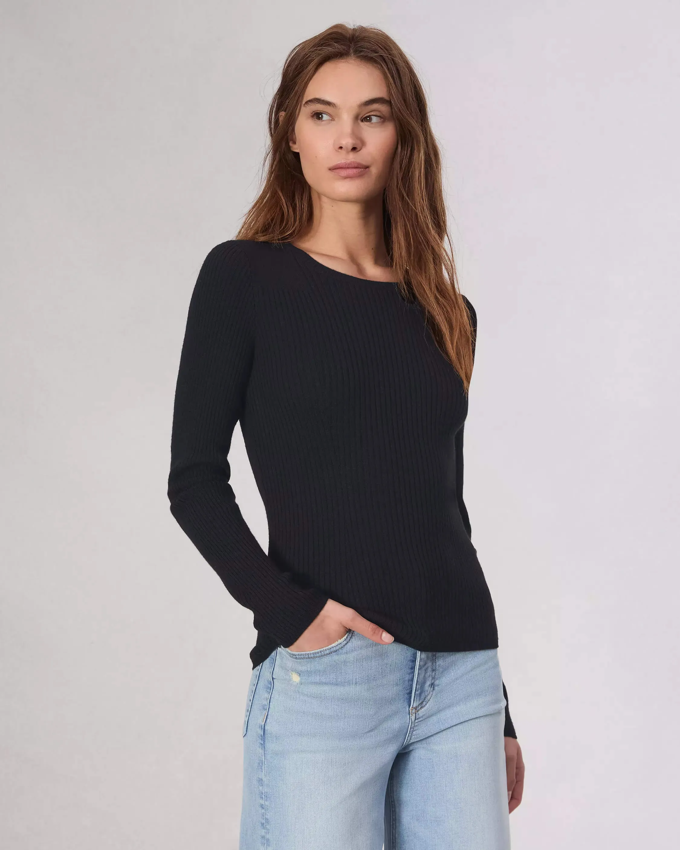 Rag & Bone - Audrina Crew top in Black