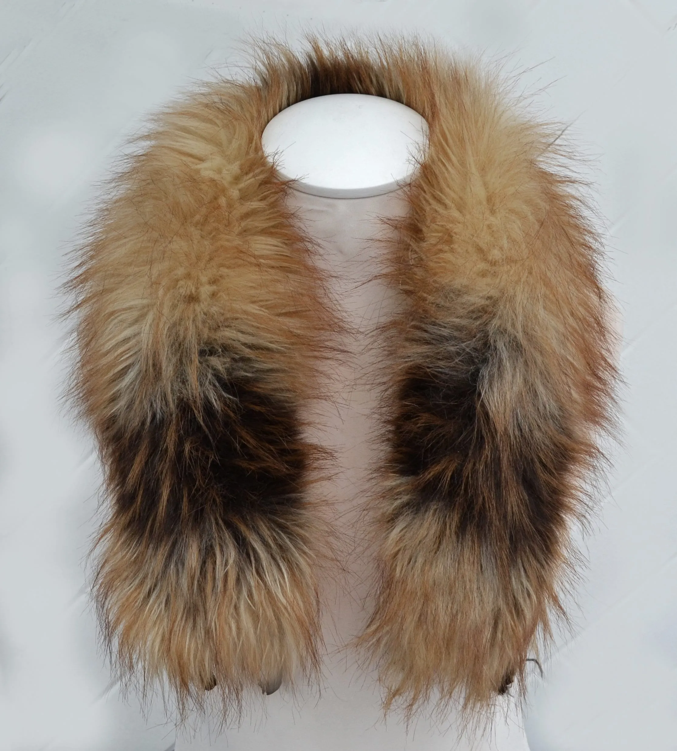 READY to SHIP Faux Fur Vegan Trim Hood 65-70 cm, Faux Fur Collar Trim, Fur Fabric, Fur Ruff, Faux Fur Hood, Hood Fur Jacket, Fur stripe Trim