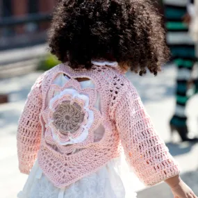 Red Heart Crochet Flower Child's Sweater