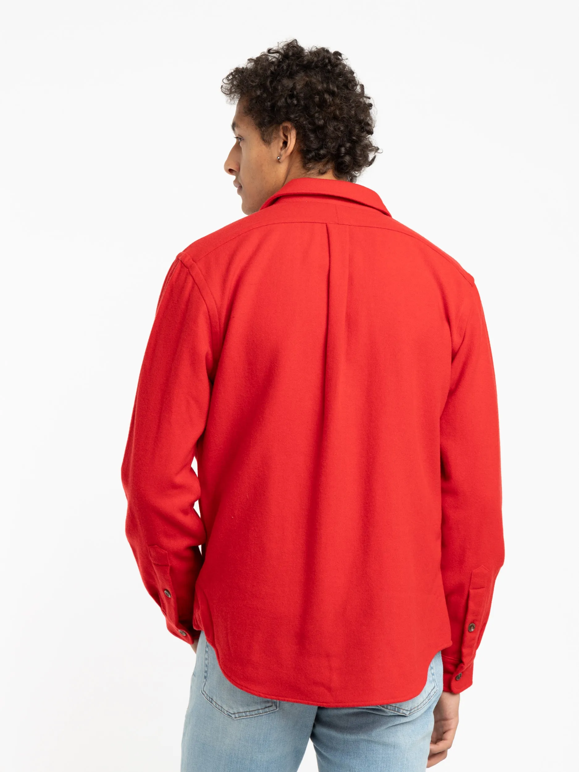 Red Wool Twill Workshirt