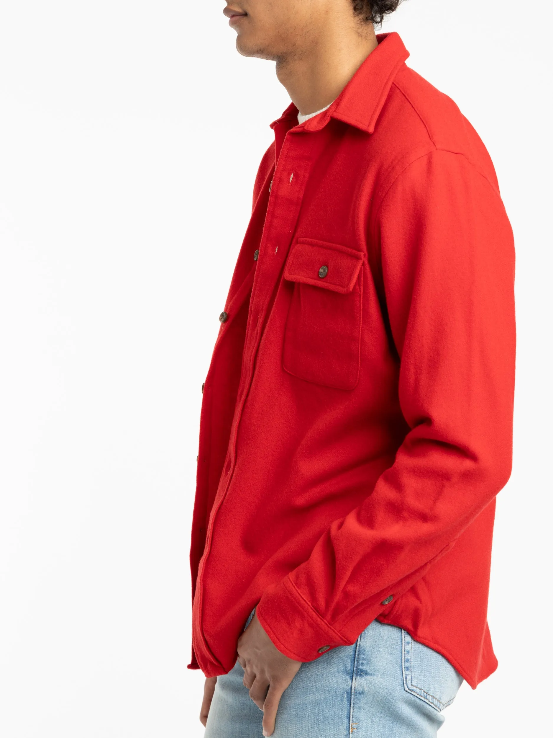 Red Wool Twill Workshirt